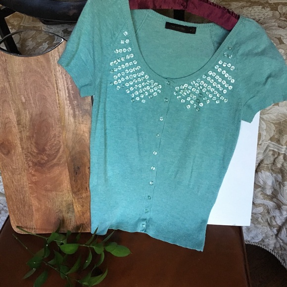 3 for $15 The Limited beaded sweater - Picture 2 of 6